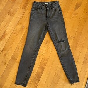 Old Navy Rockstar Super Skinny 360 Extra High Rise Distressed Jeans Size 2